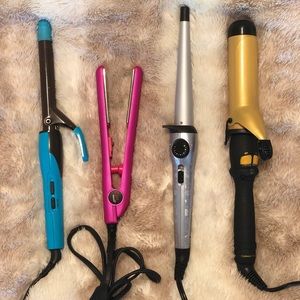 Four flawless curlers and iron!